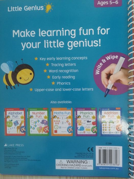 Little Genius książeczka nauka angielskiego edukacja karty matematyczn