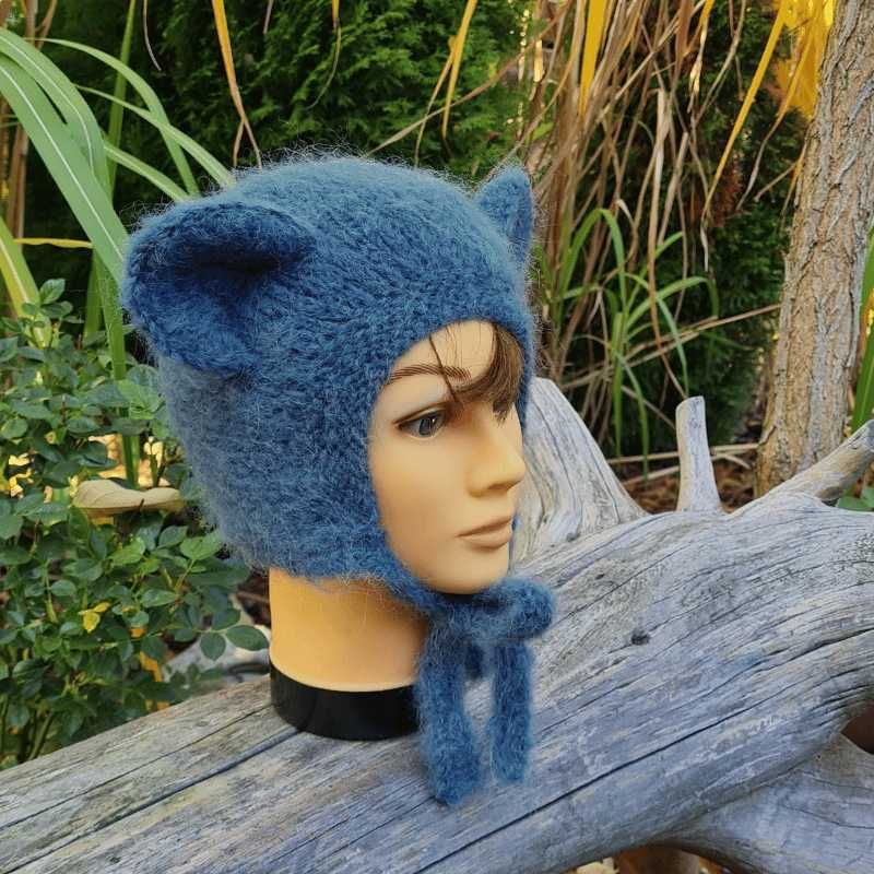 Czapka Mysz Jeans 50/52 ciepła czapka