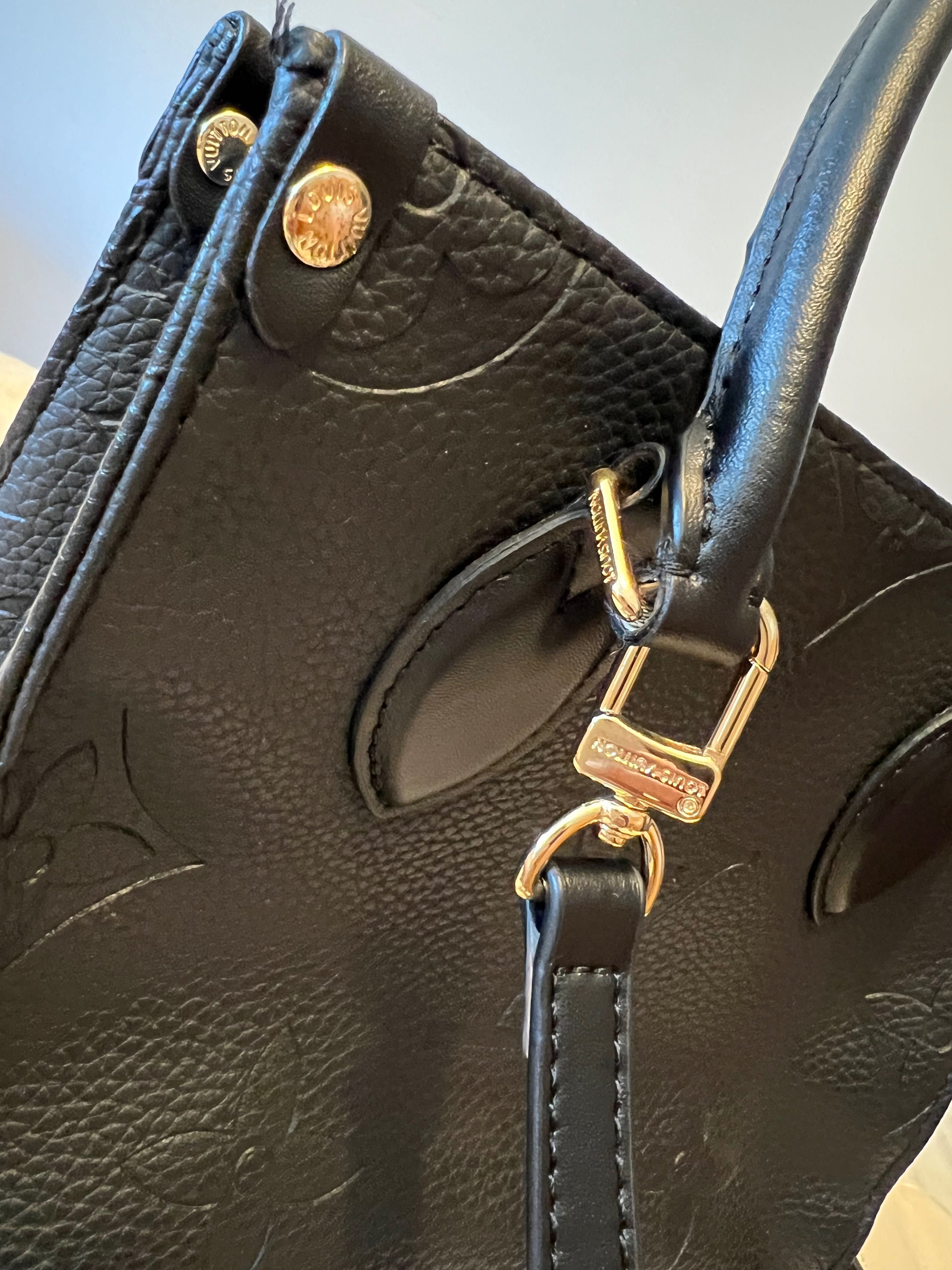 Bolsa LV - Couro Preta - Modelo Tote pequena - Nova