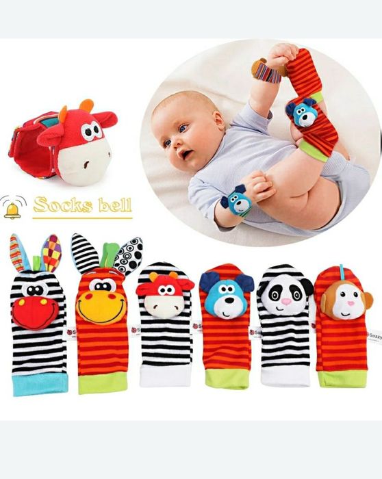 Носочки брязкальця напульсник мишка мʼяка іграшка