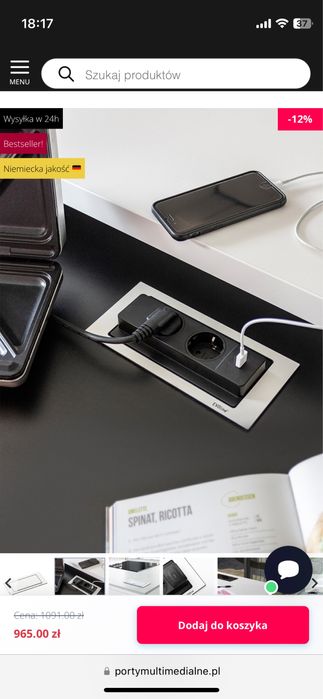 Gniazdo blatowe evoline backflip białe