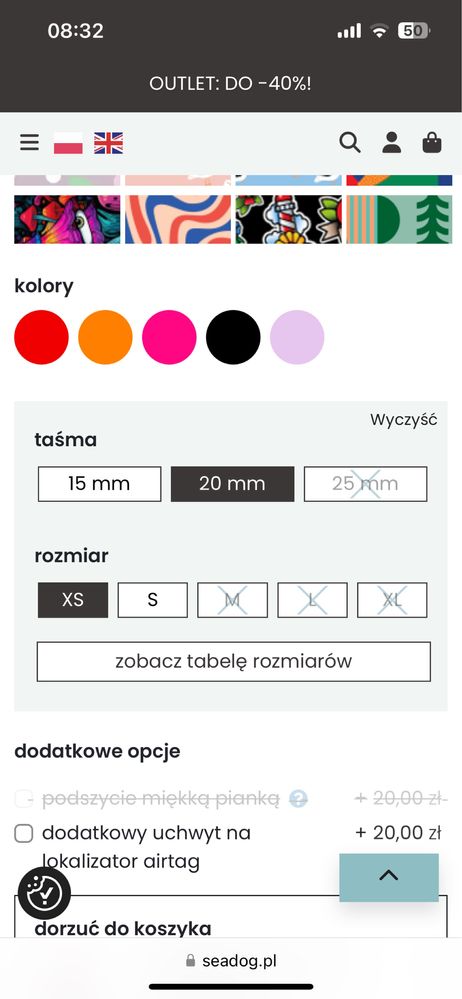 Obroża dla psa Seadog czarna rozmiar XS