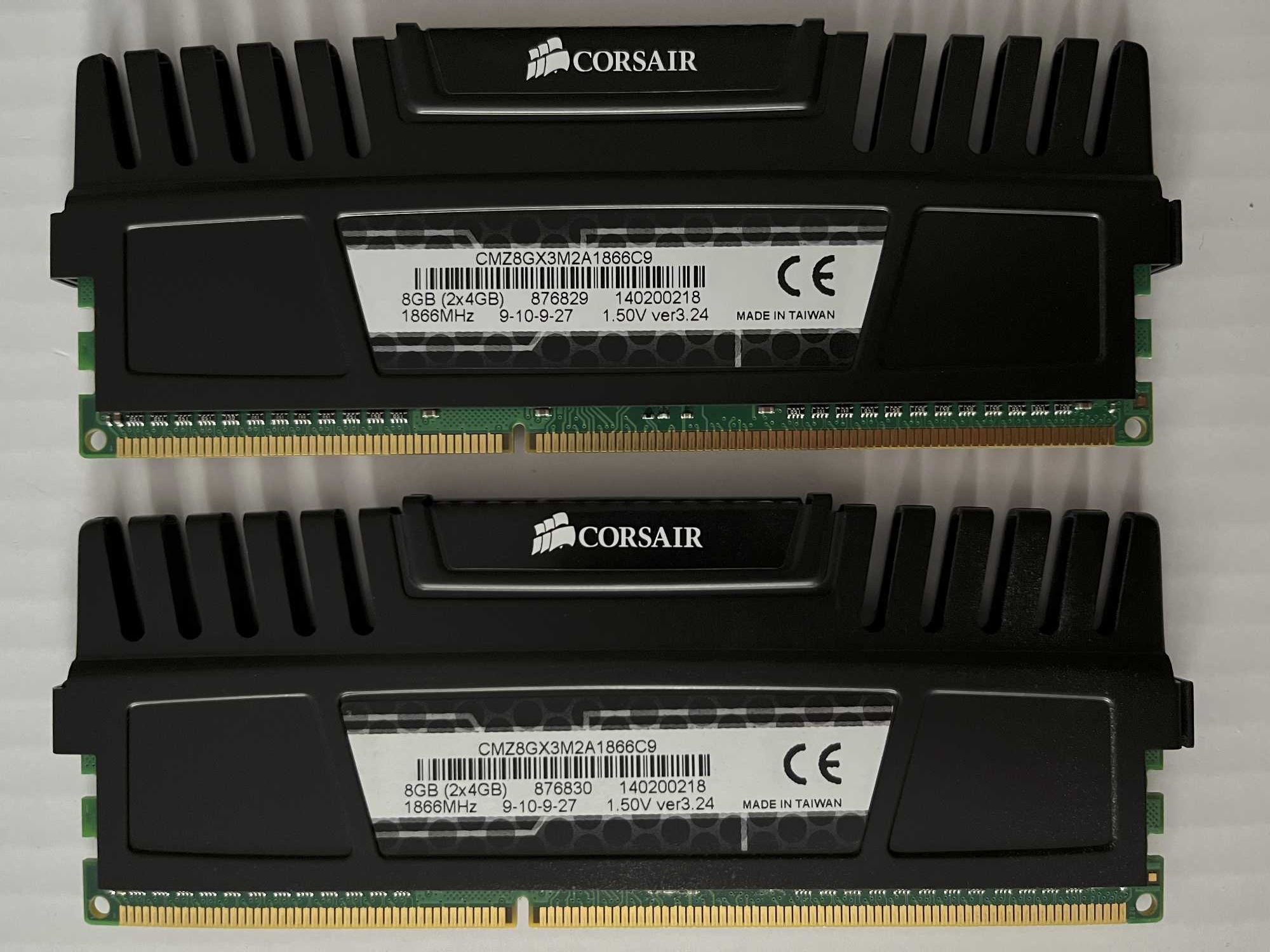 Corsair Vengeance 8GB DDR3 Kit 1866MHz, PC3-1500, CL9, 2x4GB Kit