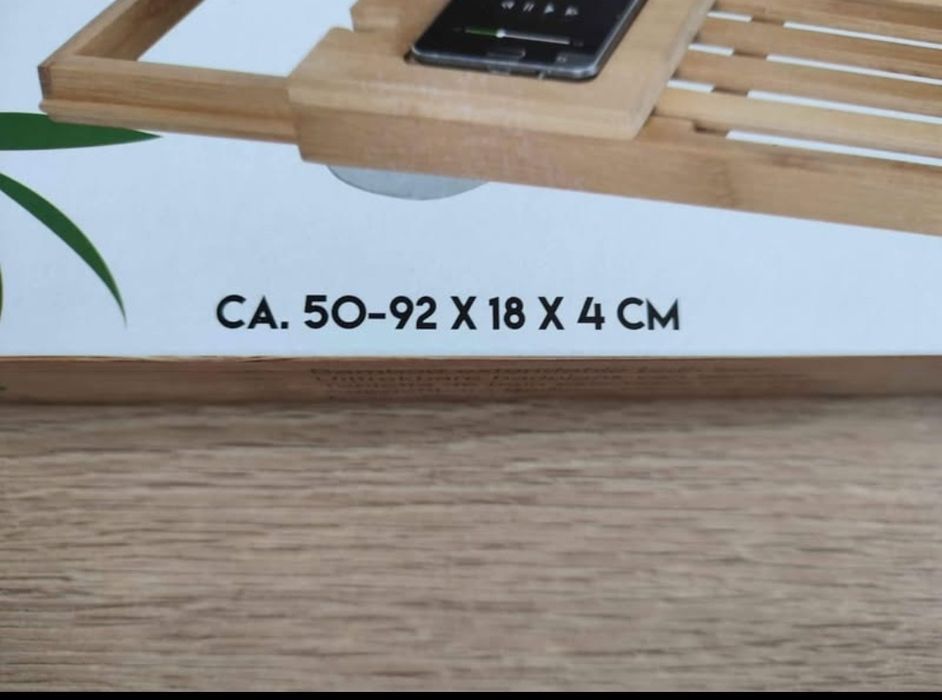 Nowa bambusowa półka organizer na wannę