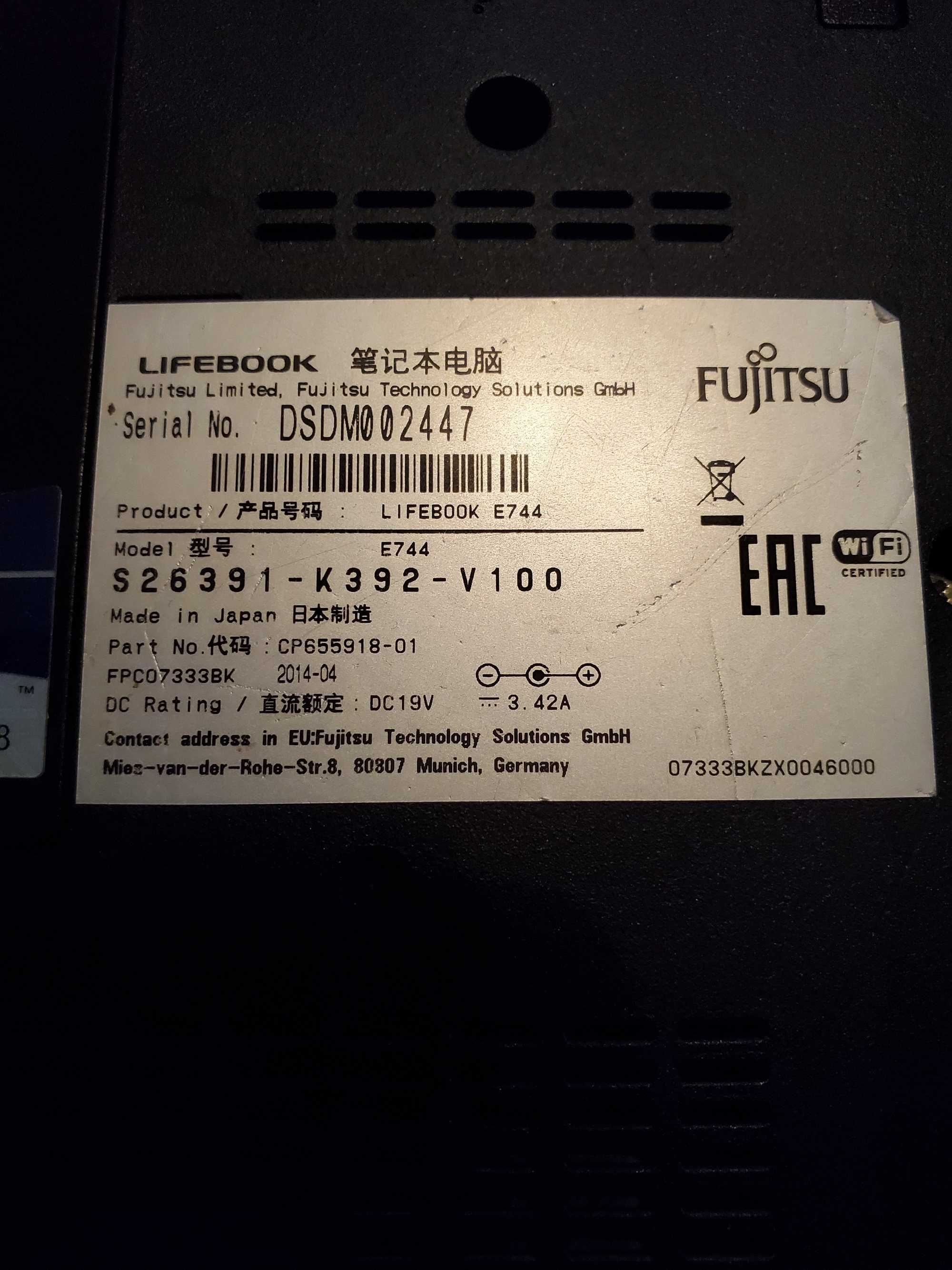 Laptop Siemens Fujitsu Lifebook E744 Notebook