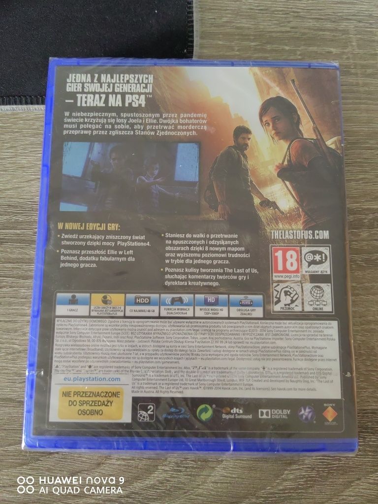 Gra (płyta) na ps4 "The Last of us"