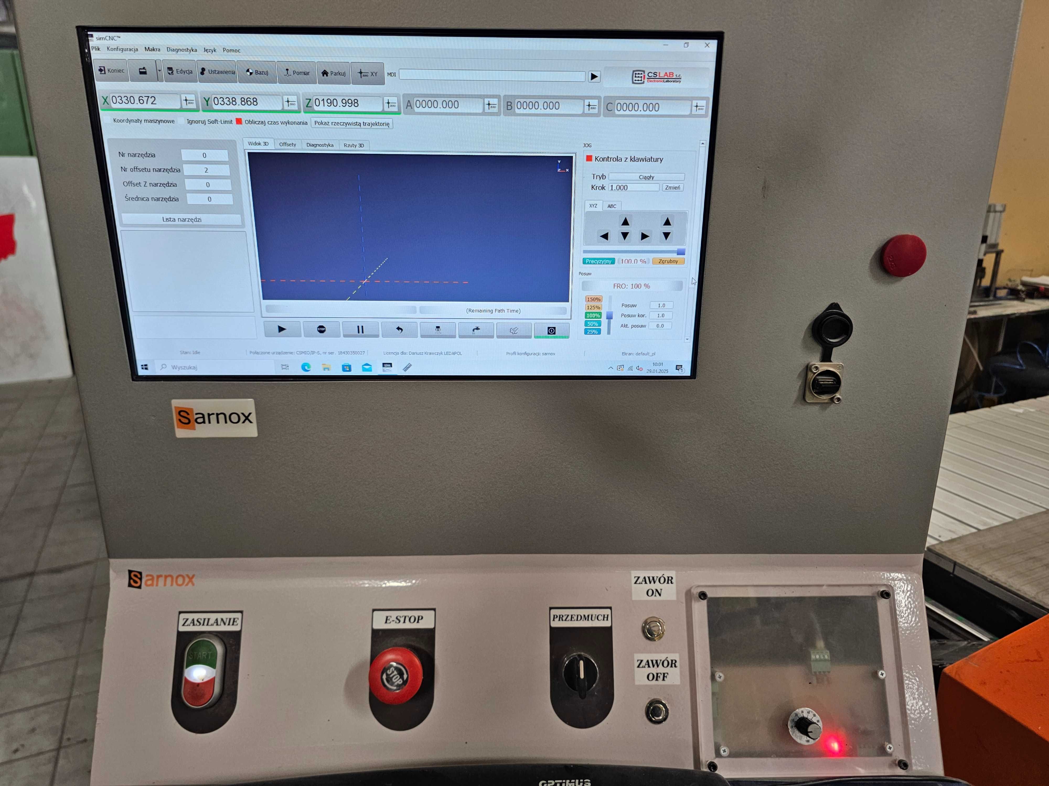 Ploter frezujący Sarnox CNC-1630