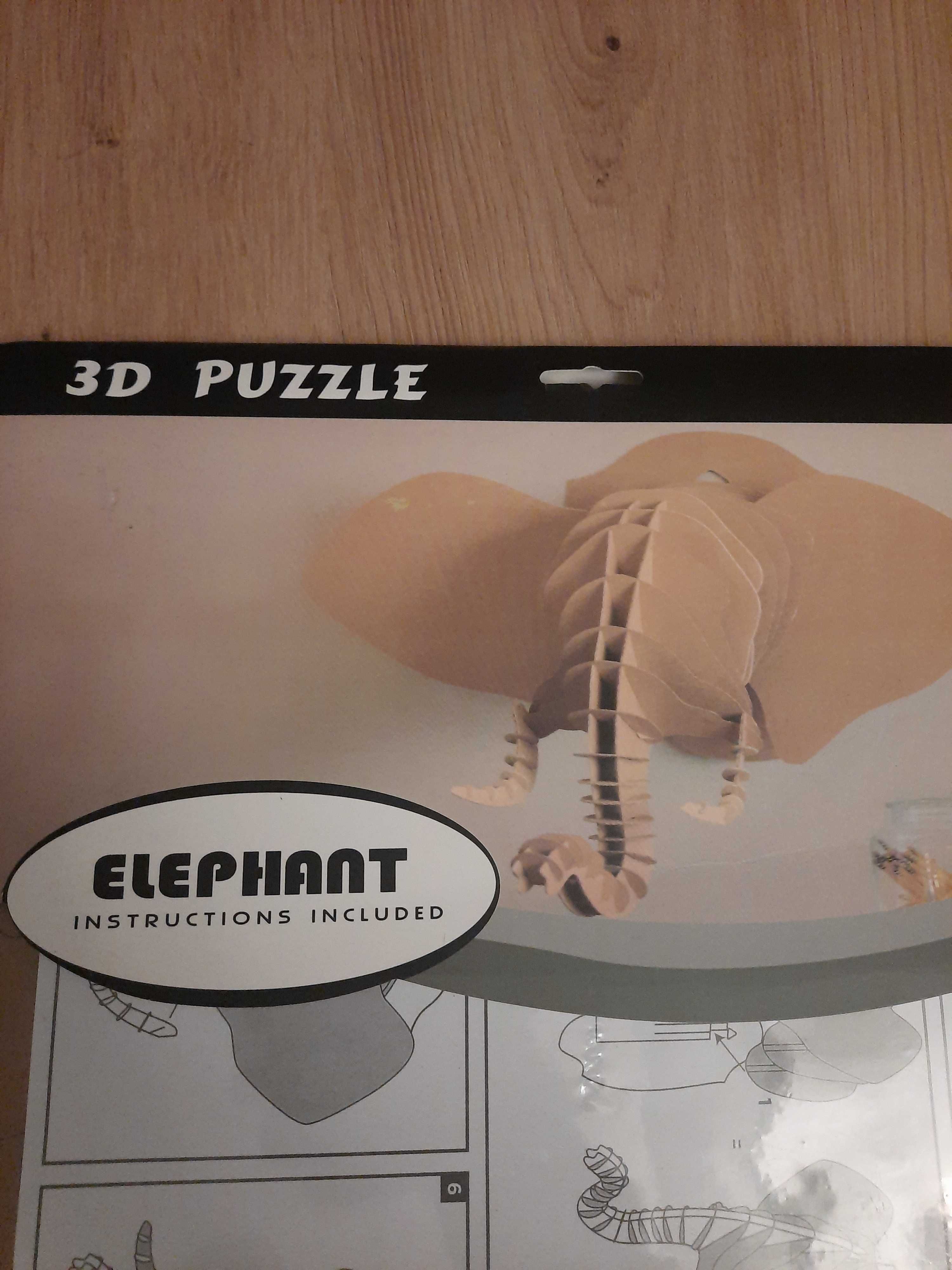 Puzzle 3D Słonia Słoń Elephant model do układania Diy Puzzle Series