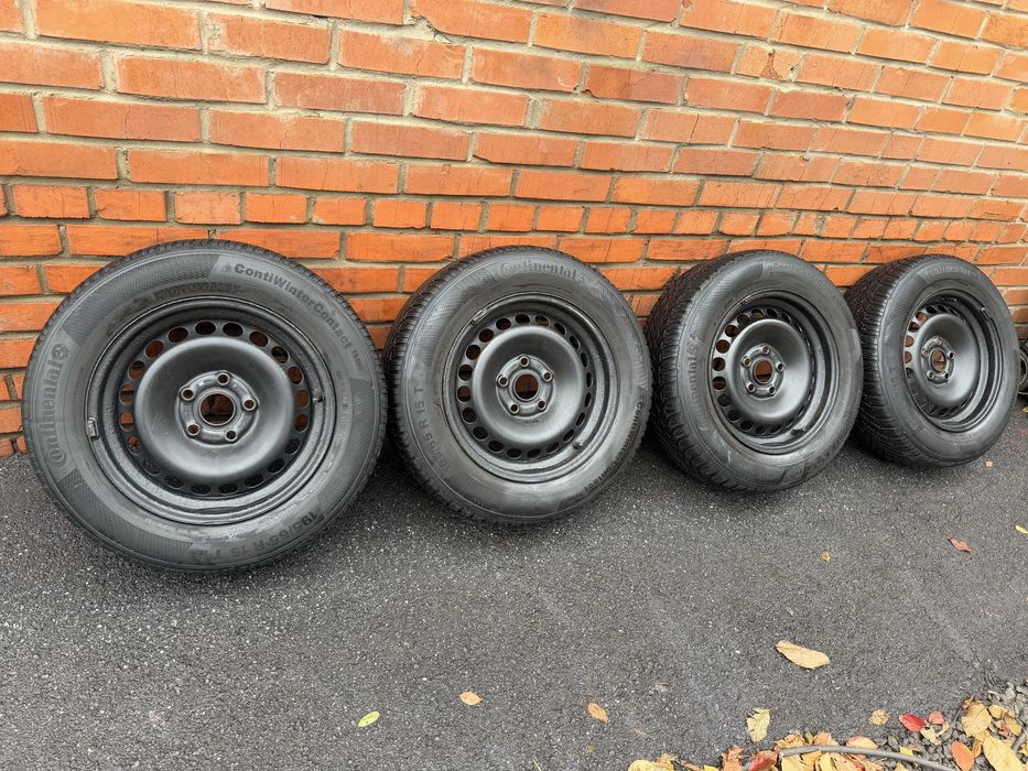 Резина зима CONTINENTAL 195 65 15 6мм та диски 5 112 ET33  DIa 57.1