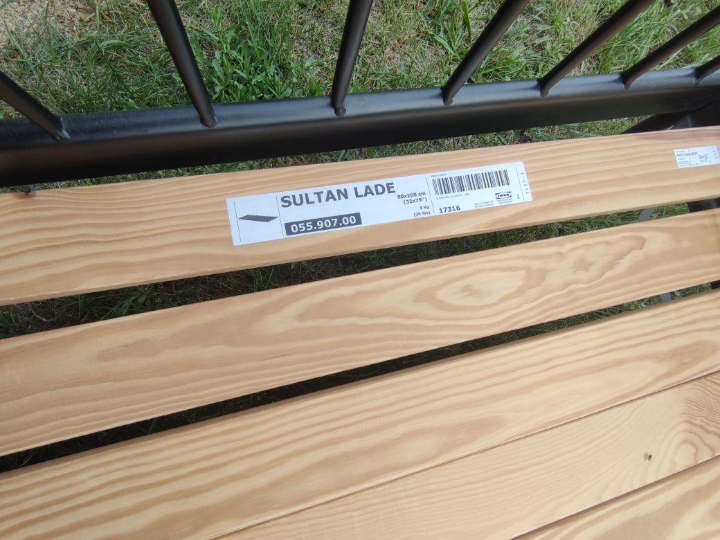 Łóżko Ikea metalowe 80x200 Minnen, rozsuwane