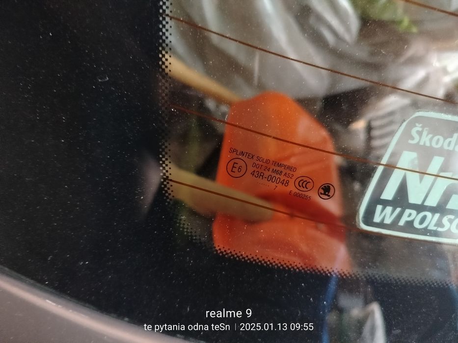 Szyba tylnia Skoda Octavia 1 rok prod. 2007