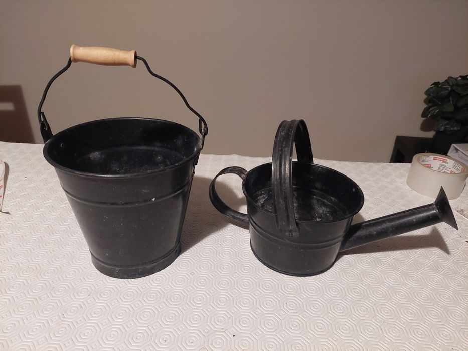 Balde e Regador Decorativo