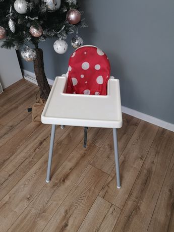 Krzesełko do karmienia dla dzieci Ikea antilop z wkładką i tacką fotel