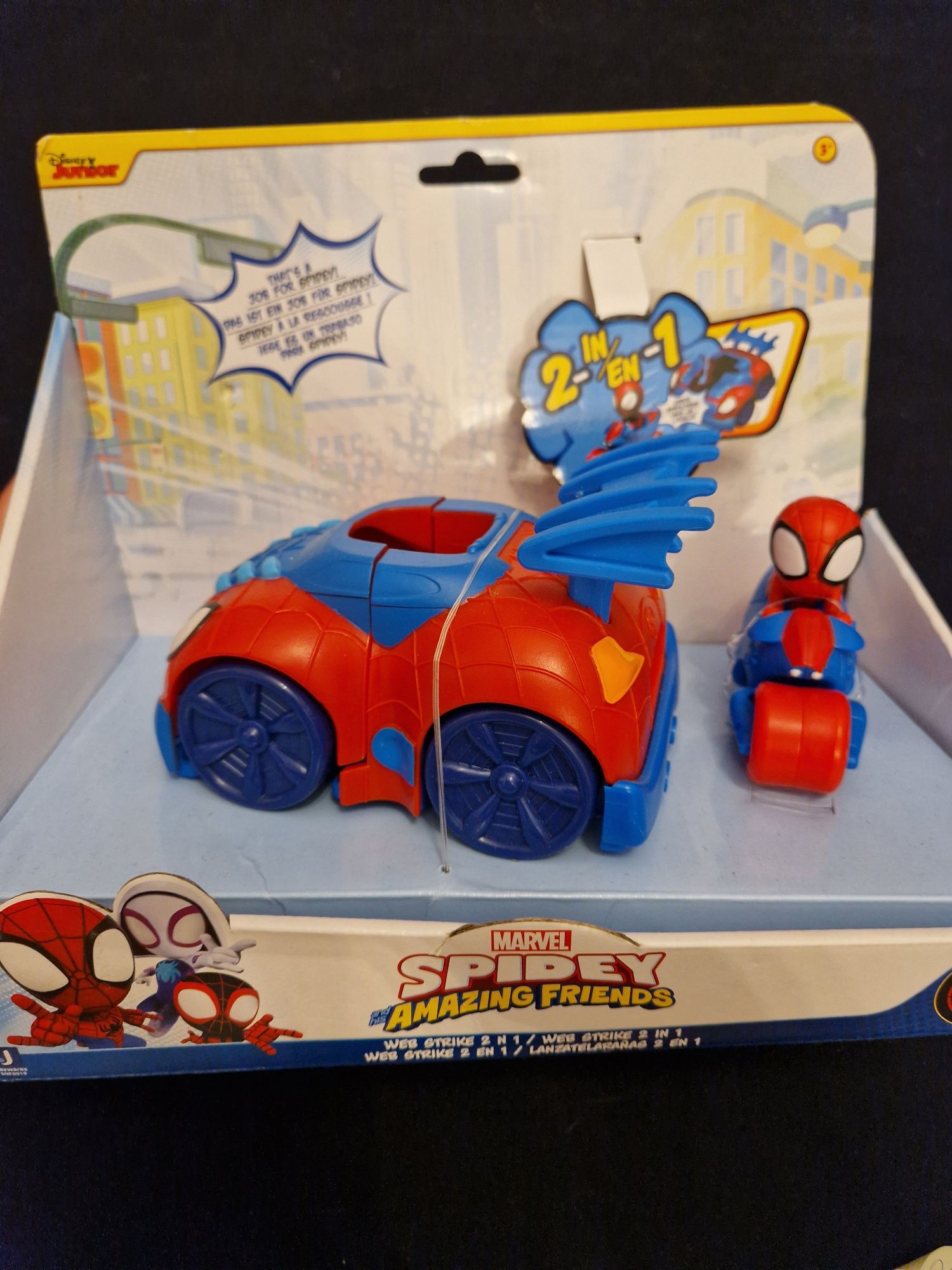 Zabawka, pojazd Spider Man 2 w 1, Amazing Friends