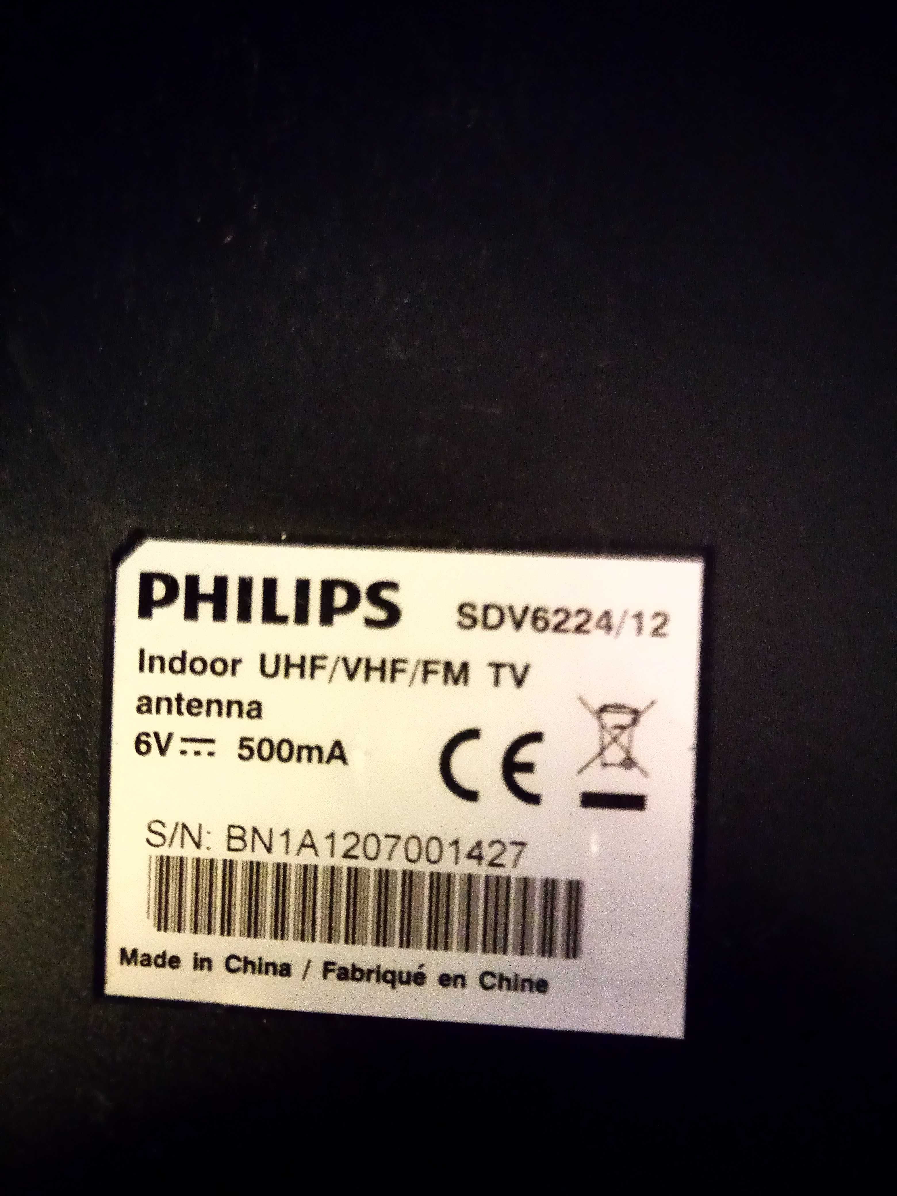 antena philips / uhf/vhf/fm/tv