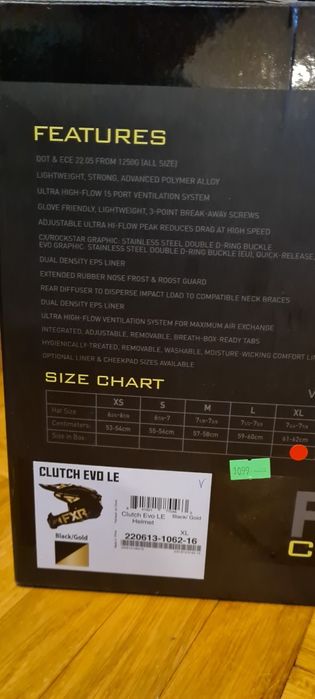 Kask skuter śnieżny FXR CLUTCH EVO LE rozmiar XL