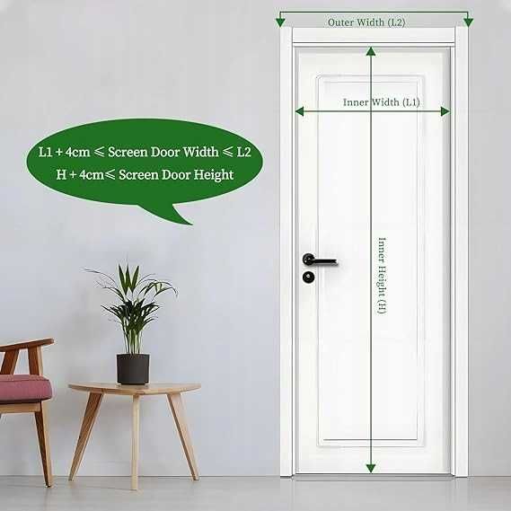 1705 SEKEY Magnetyczna Moskitiera Bez Wiercenia 140 cm x 220 SZARA