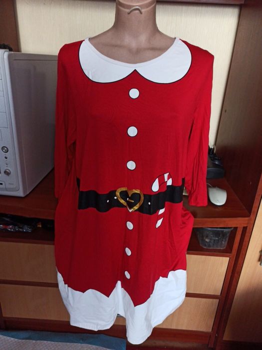 Сукня карнавальна новорічна різдвяна Місіс Санта батал