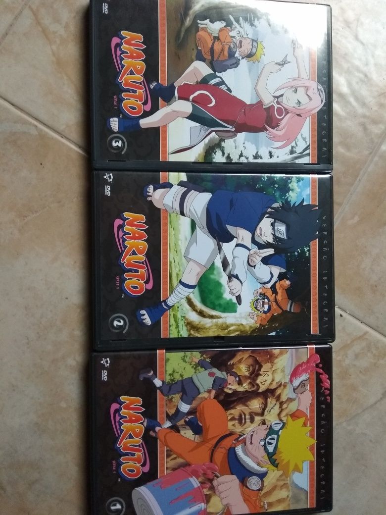 DVDs Naruto série 1; parte 1 versão integral