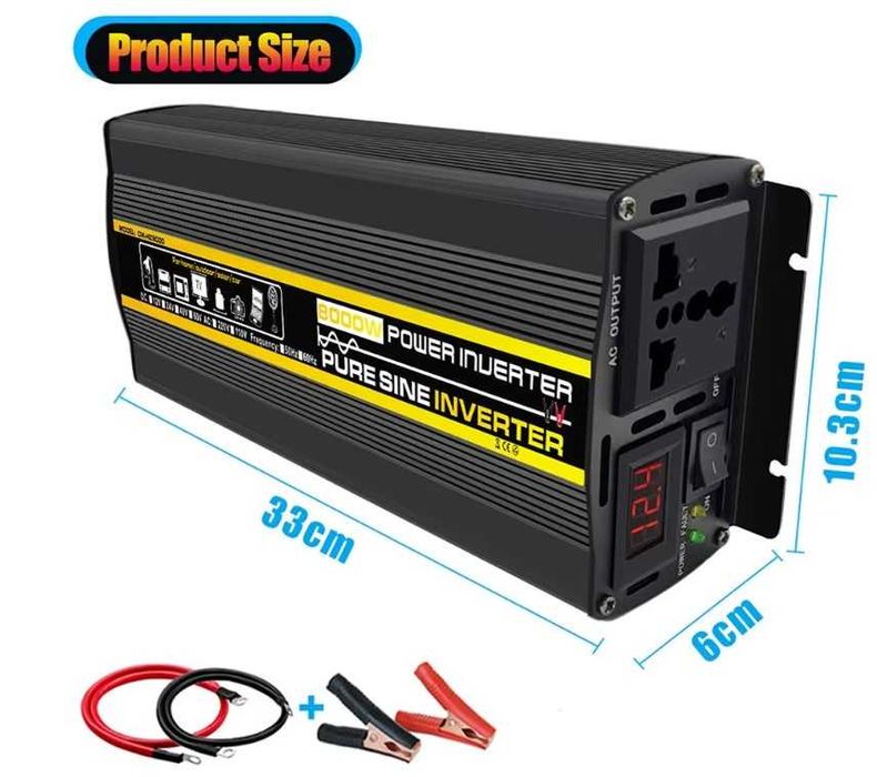 Инвертор преобразователь 24В/220в, 8000W