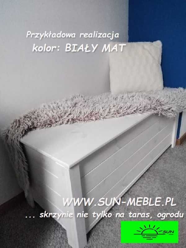 Skrzynia Kufer drewniany KOLOR 80x40x60 - pokój sypialnia taras balkon