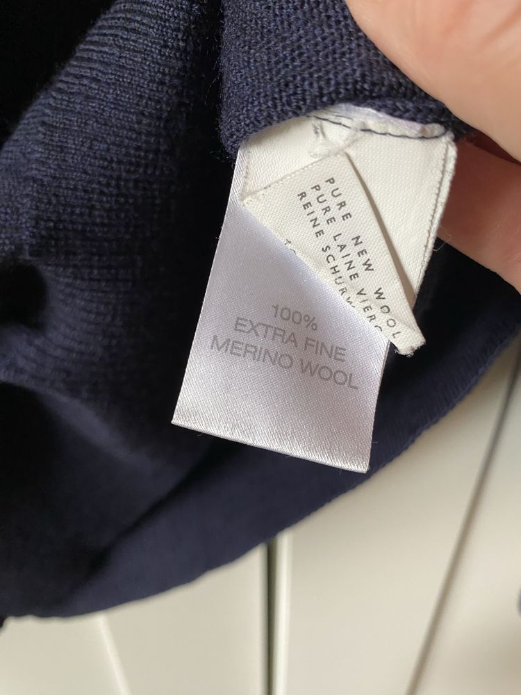 Elegancki męski sweter mięciutki lekki z wełny merino 100%