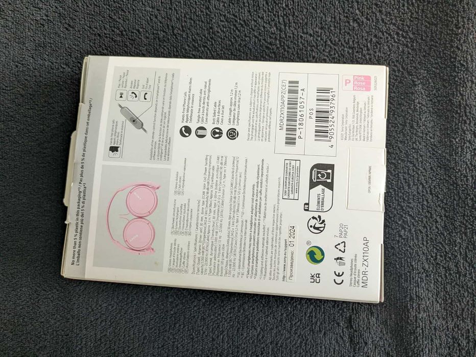 Sony MDR-ZX110AP Różowe