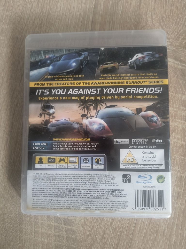 Need For speed Hot Pursuit Ps3 NFS