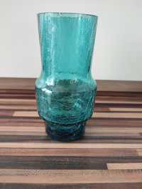 Stary turkusowy wazon wazonik szkło kolorowe