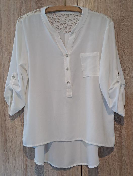 Biała włoska bluzka