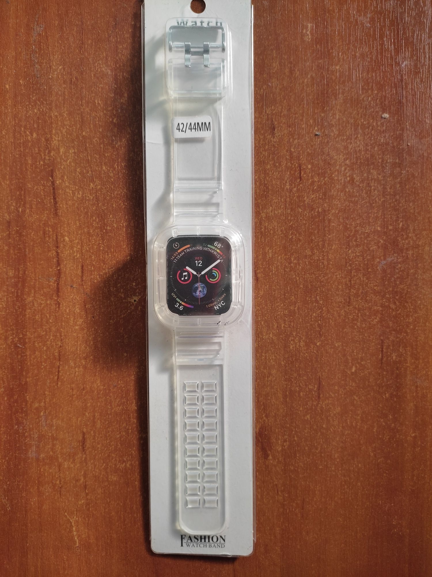 Прозорий ремінець з футляром до Apple Watch Ultra 42-44mm, Light Grey