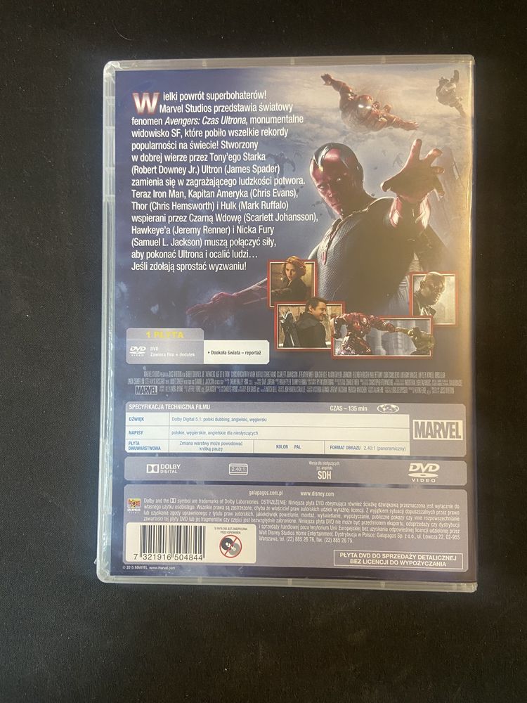 Avengers Czas Ultrona - DVD