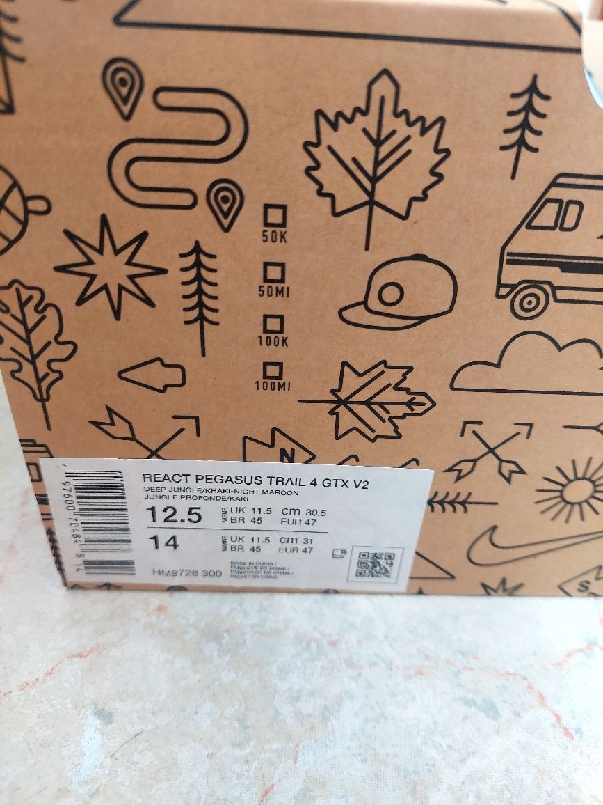 Ténis Nike react pegasus trail gtx47 (12.5)