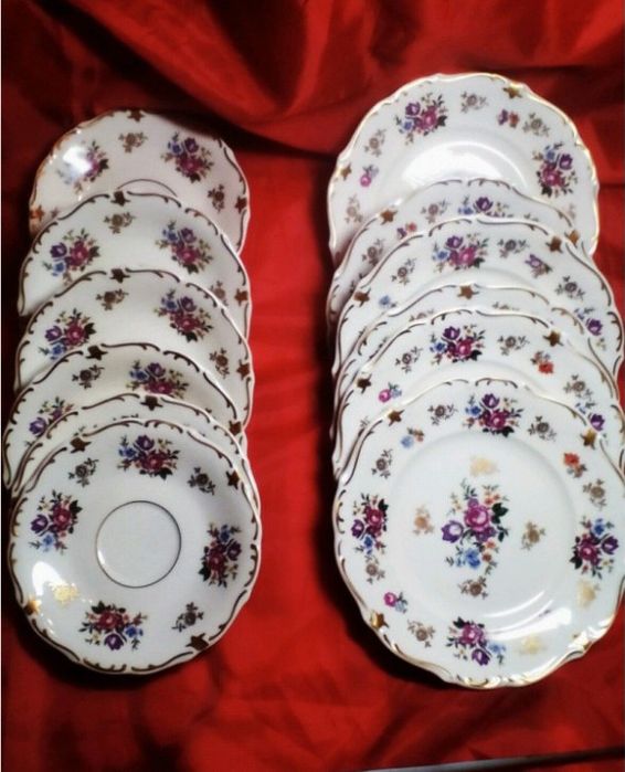 Немецкий фарфоровый сервиз Райхенбах Фортуна Fortuna Мадонна ГДР