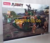 Конструктор Армия SLUBAN M38-B1107 "Японский танк Чи-Ха Тип 97", 563д.