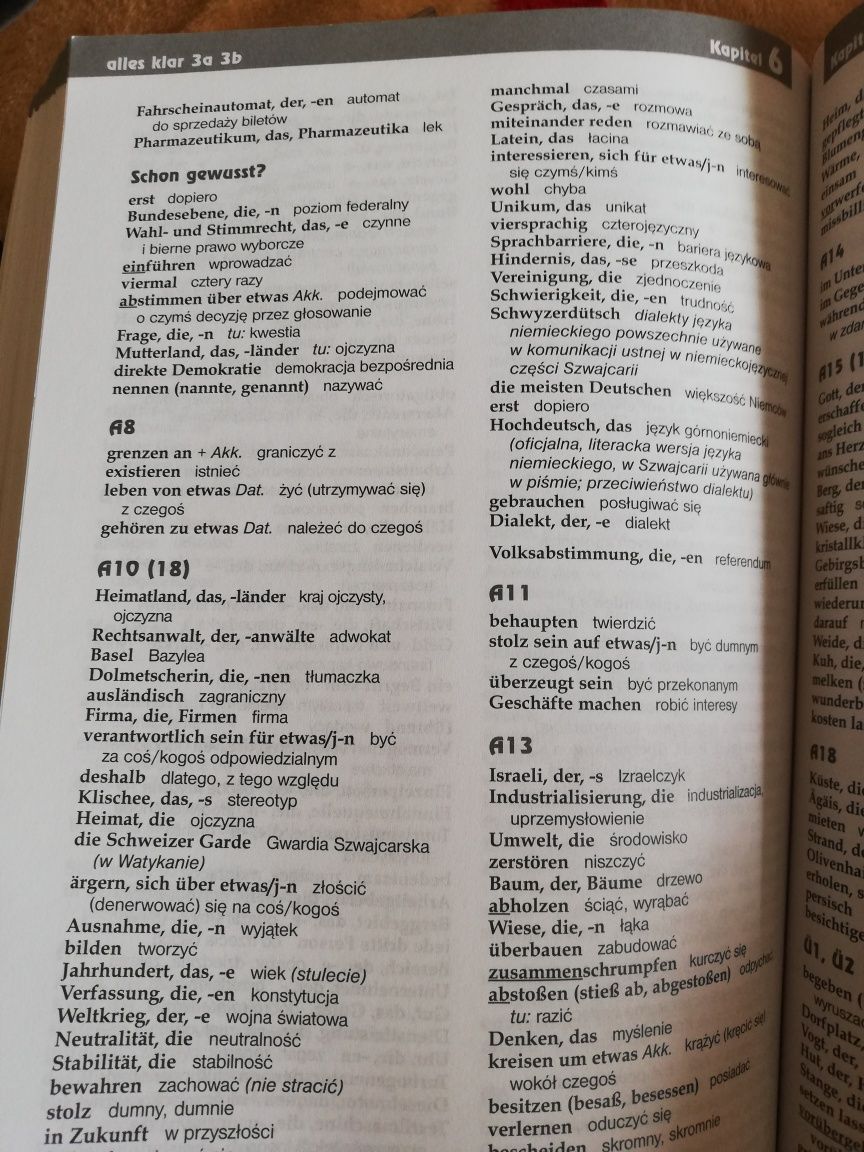 Słownik Alles Klar 1 2a 2b 3a 3b Worterbuch niemiecko polski niemiecki