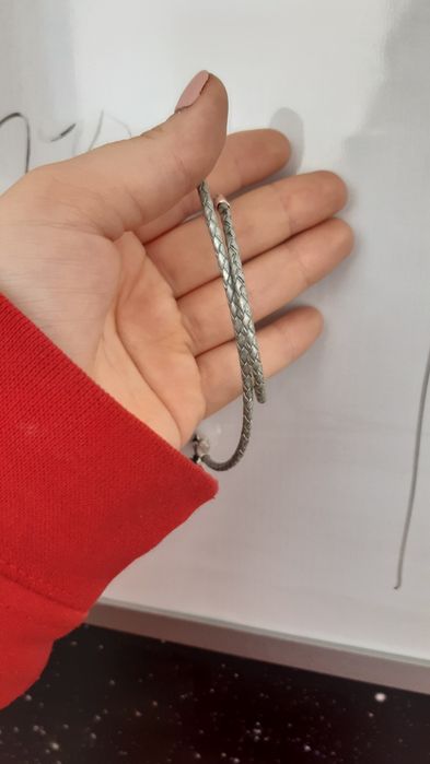 PANDORA Pulseira couro "azulada"