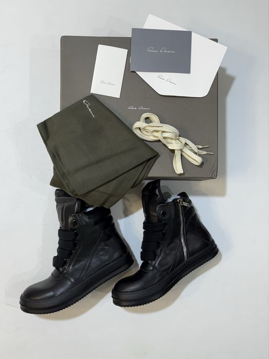 кеды Rick Owens Geobasket Jumbo Total Black Shoes 42 43