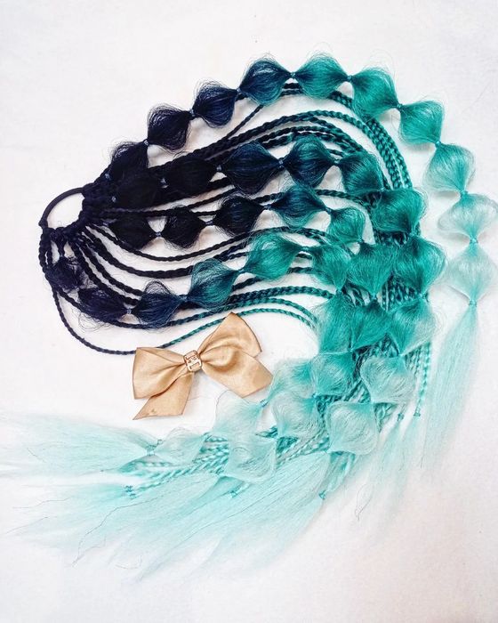 Канекалон, афрорезинки,афрохвосты,съемные 3д косы,светящийся канекалон