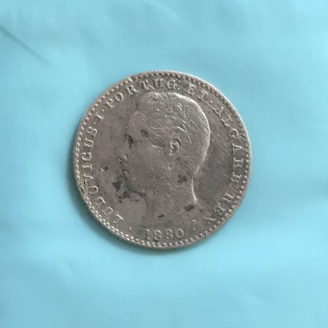 moeda 100 réis 1880 - D. Luiz I - prata