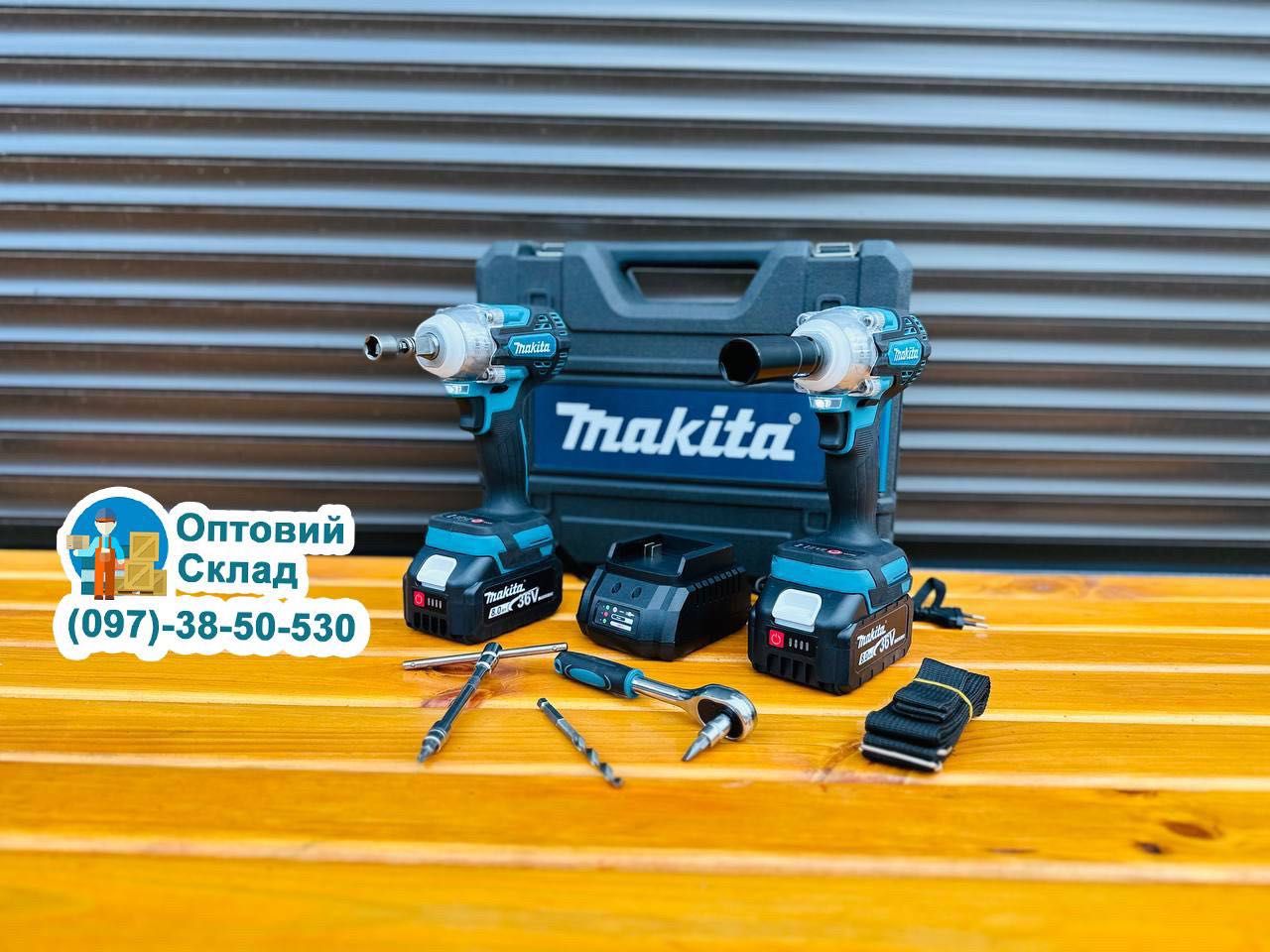 Акумуляторний Гайковерт Makita DTW450 Винтоверт з набором інструментів