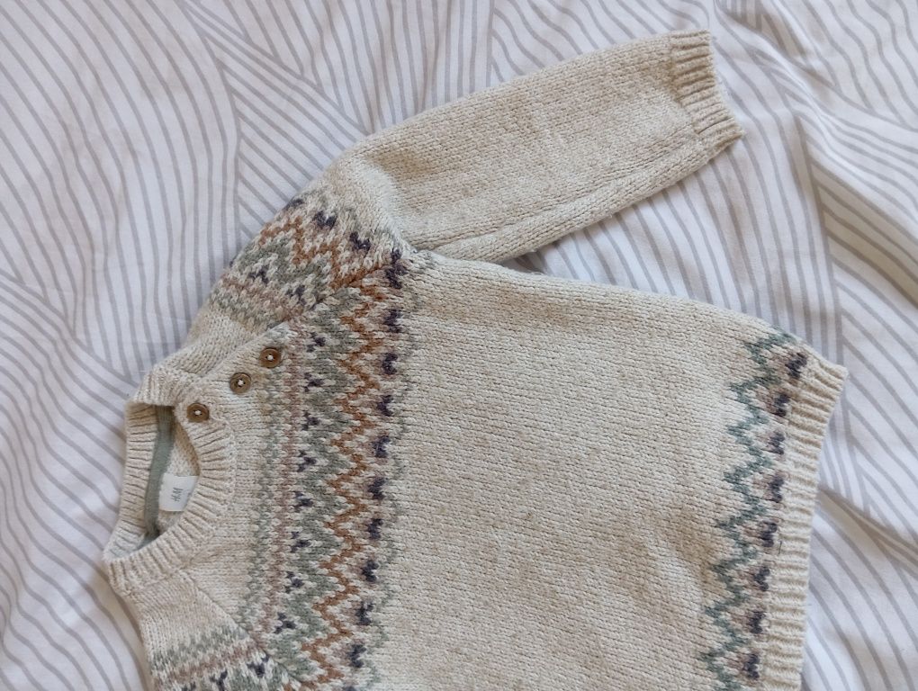 Sweterek chłopięcy hm kids dziecko tanio cheap winter autumn zima