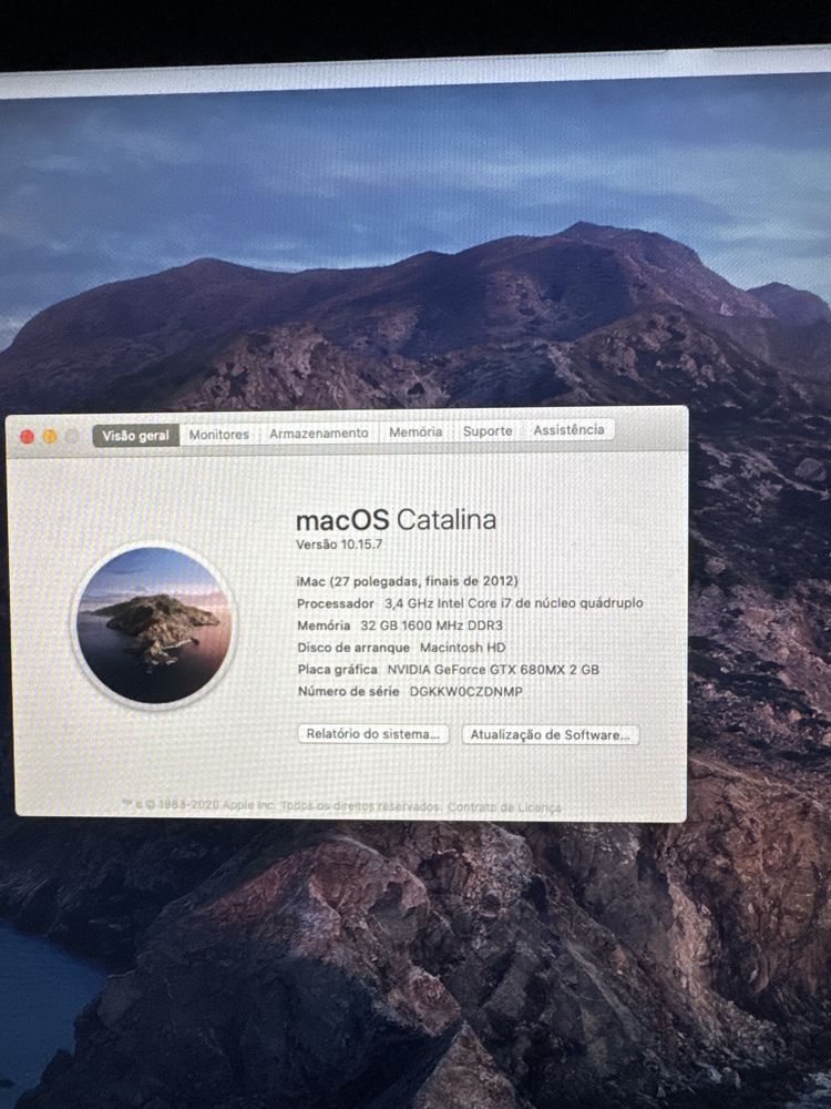 iMac 27” (Final de 2012) - i7 / 32GB RAM / 2GB Gráfica