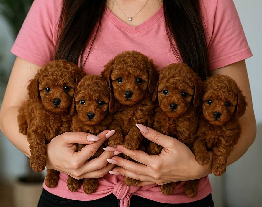 Pudel Toy pudelek toy chiński red Brown rodowód