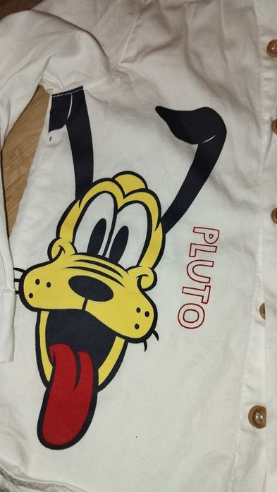 Biala koszula myszka Miki pluto Disney 92 jak nowa