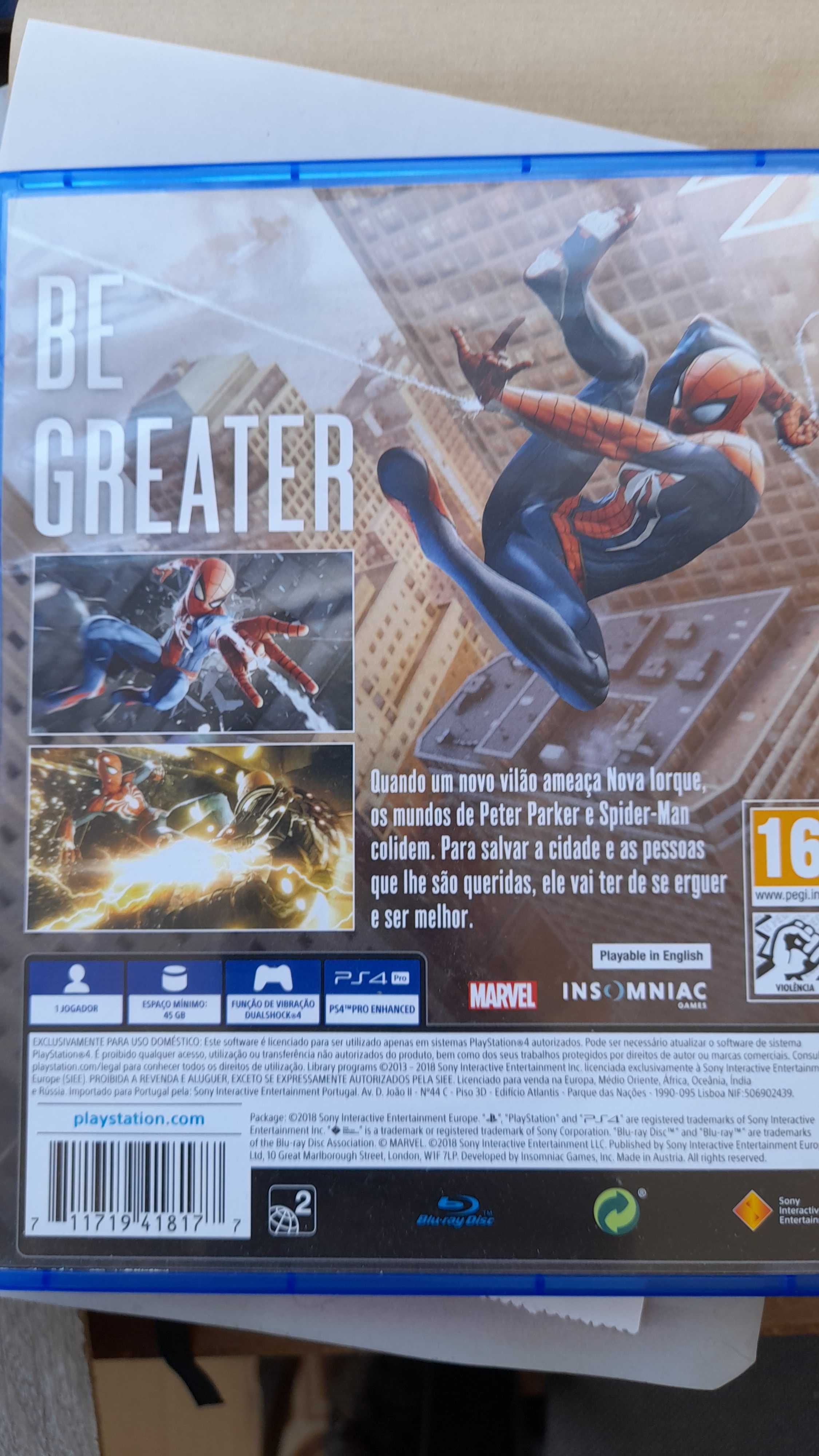 Jogo spider man ps4