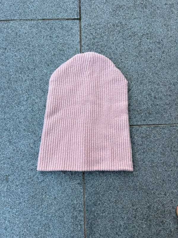 Jak Nowa Różowa Zimowa Czapka Damska Beanie Vintage Retro Aesthetic