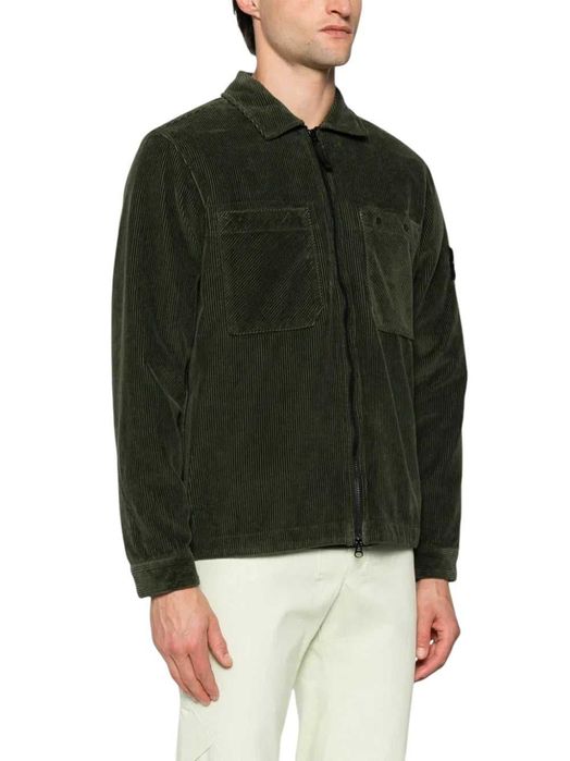 Сорочка STONE ISLAND 11604 Organic Cotton Corduroy Overshirt Green