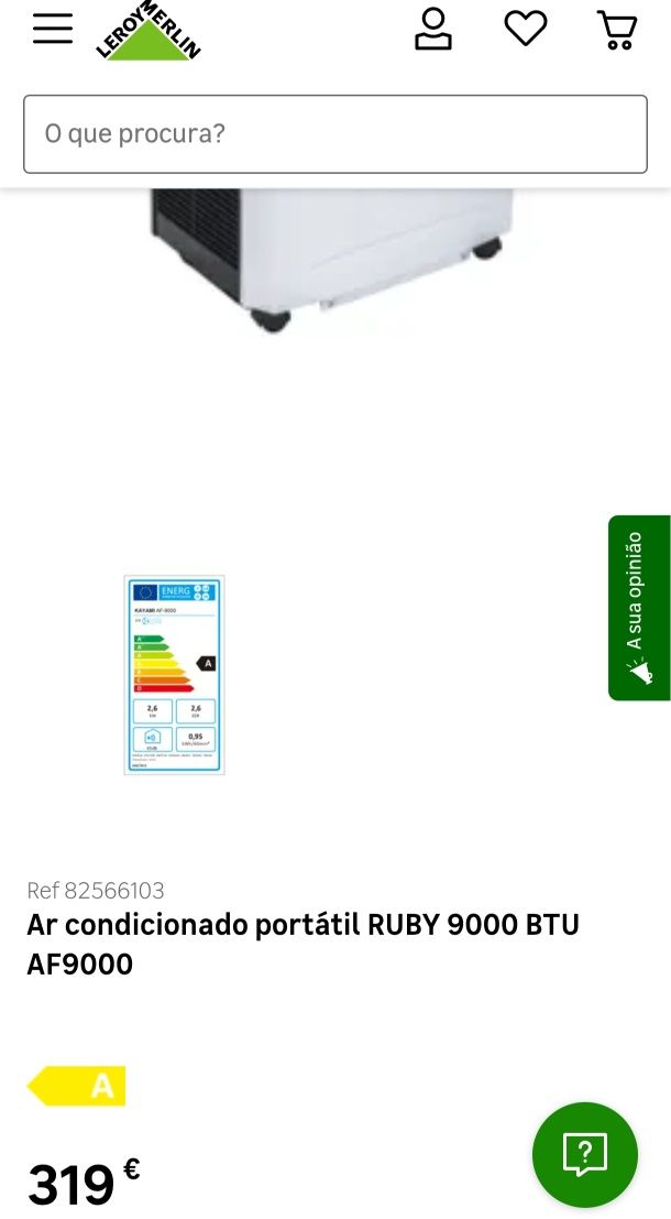 Ar condicionado portátil RUBY como novo