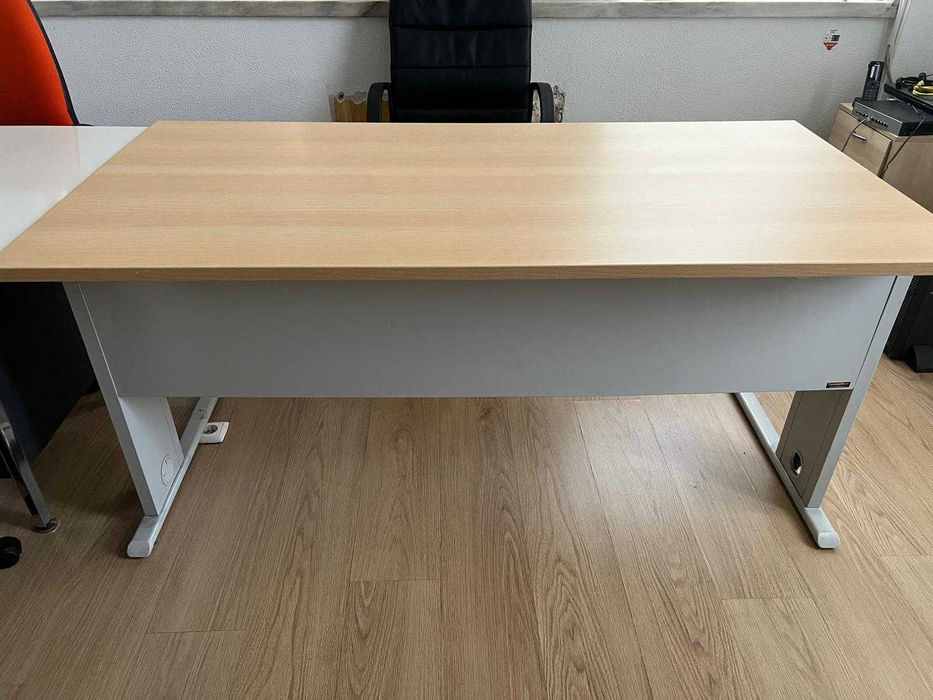 Mesas de escritório profissionais 1,60mx80cm com Bloco de gavetas